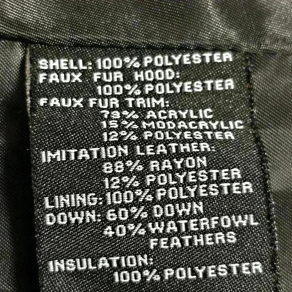 Jones New York Womens Black Down Puffer Quilted Hooded Coat Size Large - Picture 12 of 14